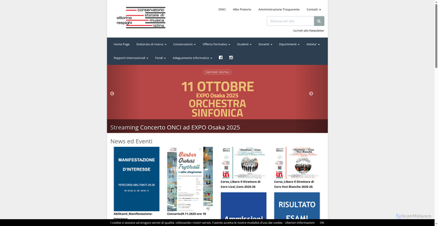Security scan screenshot of https://www.conslatina.it/
