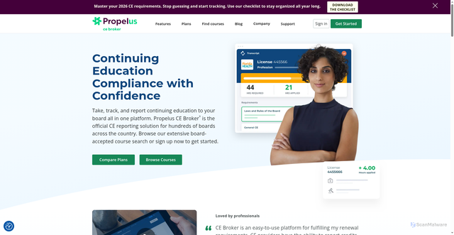 Security scan screenshot of https://cebroker.com