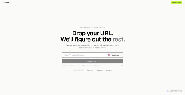 Security scan screenshot of https://tryprefer.com/audit