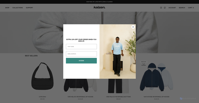 Security scan screenshot of https://kaizenmarket.co/