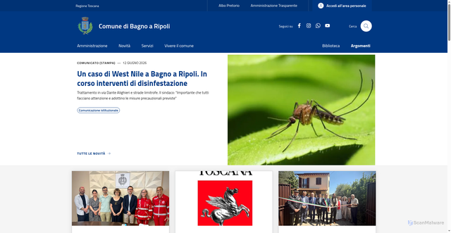 Security scan screenshot of https://www.comune.bagno-a-ripoli.fi.it