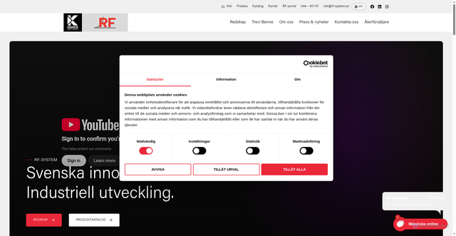 Security scan screenshot of https://rf-system.se