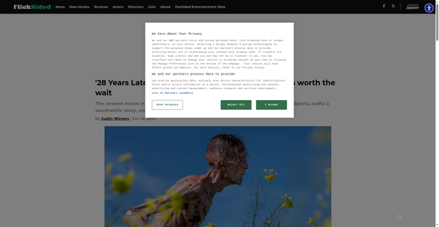 Security scan screenshot of https://flicksided.com/28-years-later-review-the-long-overdue-trilogy-was-worth-the-wait