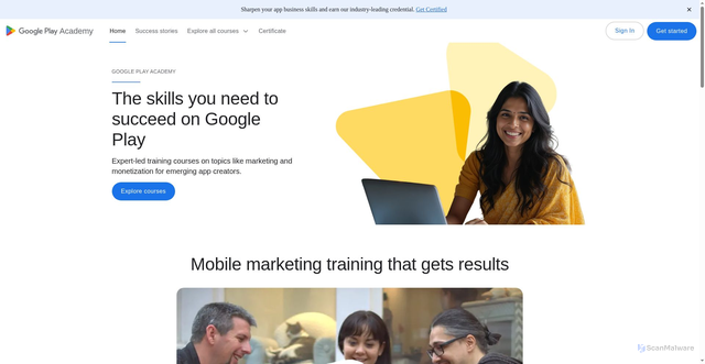 Security scan screenshot of https://playacademy.withgoogle.com/