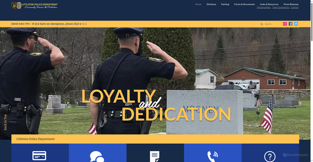 Security scan screenshot of https://www.littletonnhpd.gov/