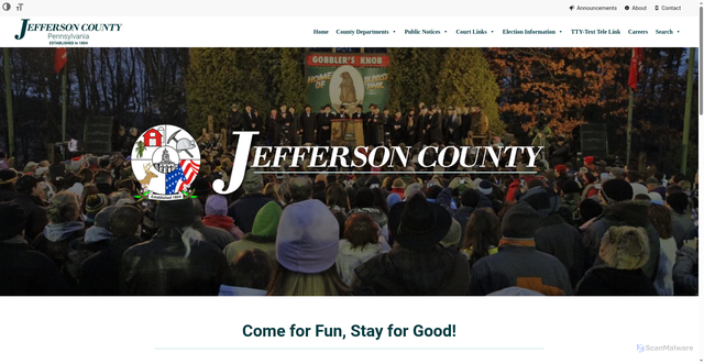 Security scan screenshot of https://www.jeffersoncountypa.gov/