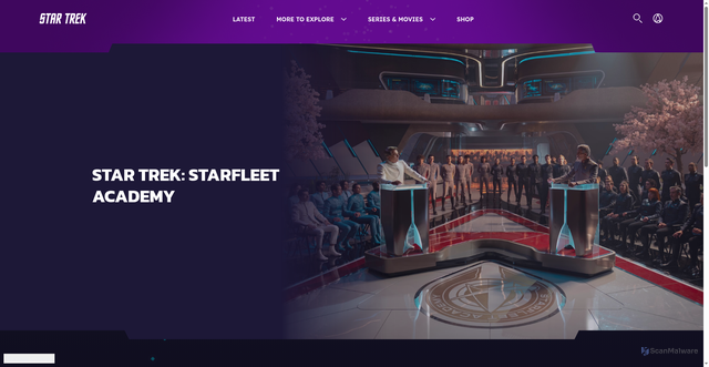 Security scan screenshot of https://www.startrek.com/series/star-trek-starfleet-academy