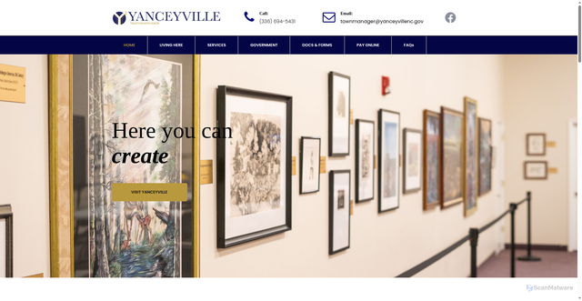 Security scan screenshot of https://yanceyvillenc.gov/