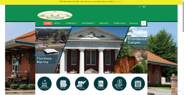 Security scan screenshot of https://stewartcountyga.gov/