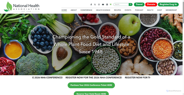 Security scan screenshot of https://www.healthscience.org/