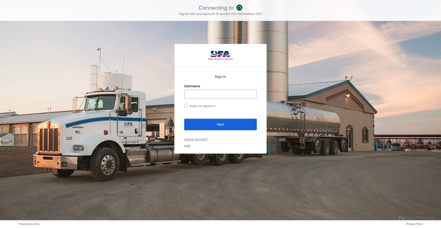 Security scan screenshot of https://dfamilk.service-now.com