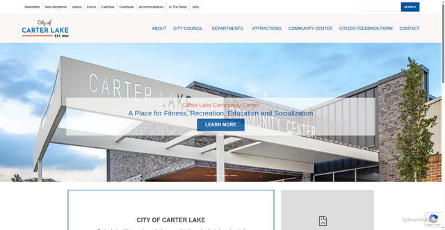 Security scan screenshot of https://cityofcarterlake.com/