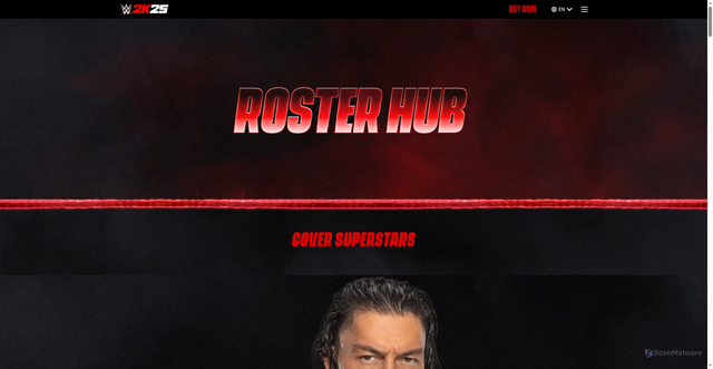 Security scan screenshot of https://wwe.2k.com/2k25/roster/