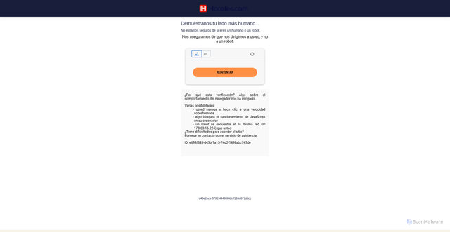 Security scan screenshot of https://es.hoteles.com/go/italy/sorrento