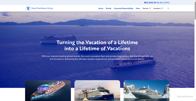 Security scan screenshot of https://www.royalcaribbeangroup.com/
