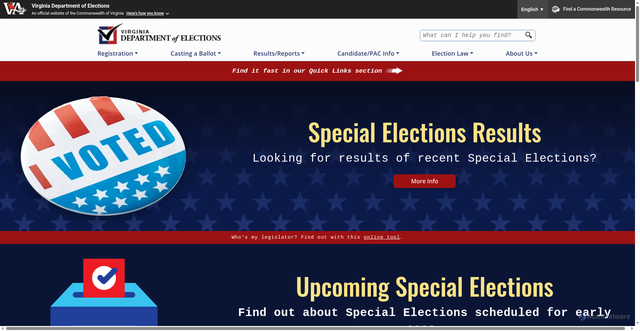 Security scan screenshot of https://elections.virginia.gov