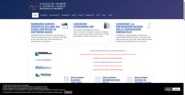Security scan screenshot of https://www.geometri.pa.it/