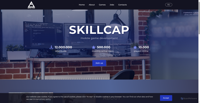 Security scan screenshot of skillcap.net