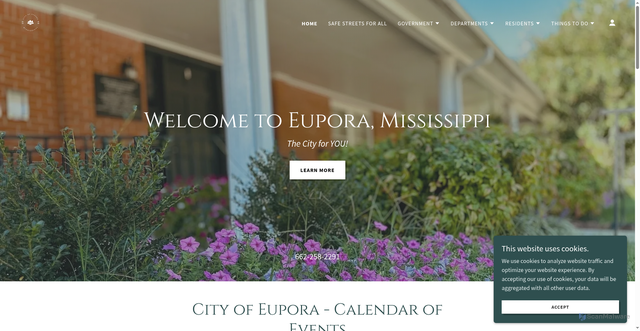 Security scan screenshot of https://cityofeuporams.gov/