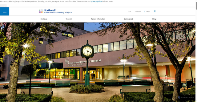 Security scan screenshot of https://siuh.northwell.edu/