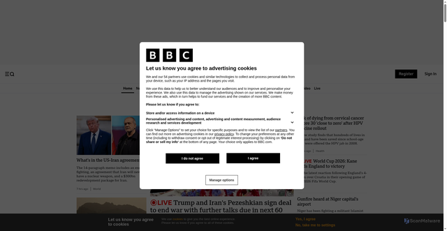Security scan screenshot of https://www.bbc.com