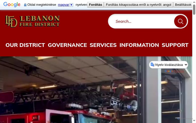 Security scan screenshot of https://lebanonfireoregon.gov/