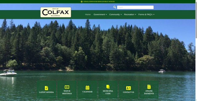 Security scan screenshot of https://colfax-ca.gov/