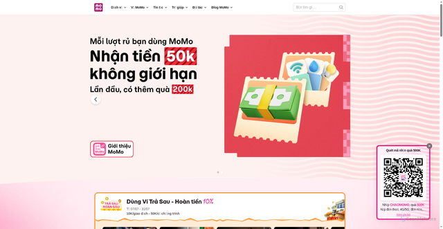 Security scan screenshot of https://momo.vn