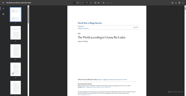 Security scan screenshot of https://digital-commons.usnwc.edu/cgi/viewcontent.cgi?article=2533&context=nwc-review