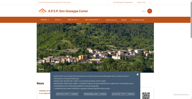 Security scan screenshot of https://www.apspvallarsa.it/