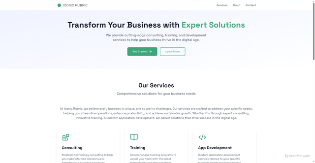 Security scan screenshot of https://iconicrubric.pages.dev/