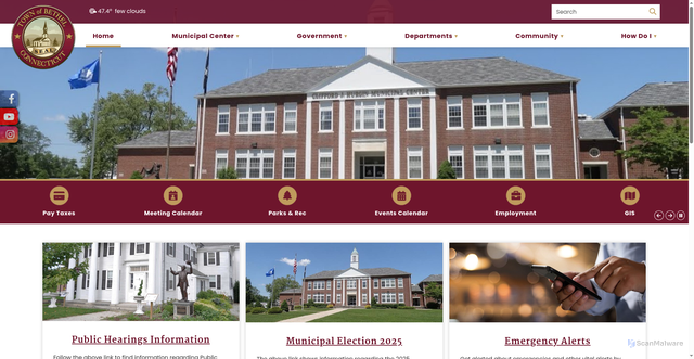 Security scan screenshot of https://bethel-ct.gov/