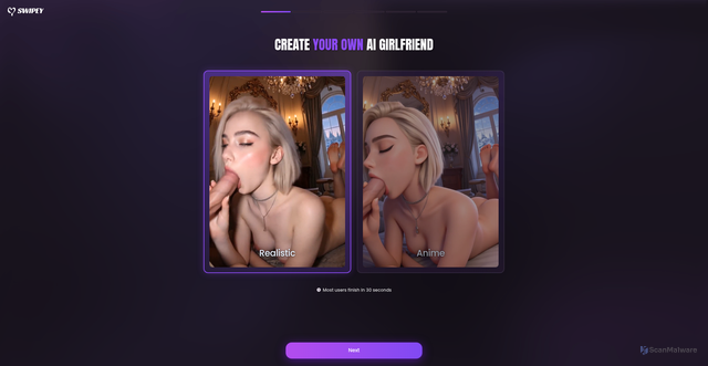 Security scan screenshot of https://www.createsexfriend.com