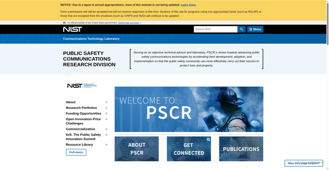 Security scan screenshot of https://www.nist.gov/ctl/pscr