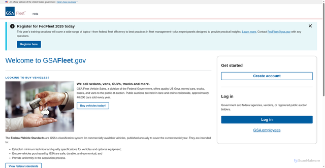 Security scan screenshot of https://gsafleet.gov/
