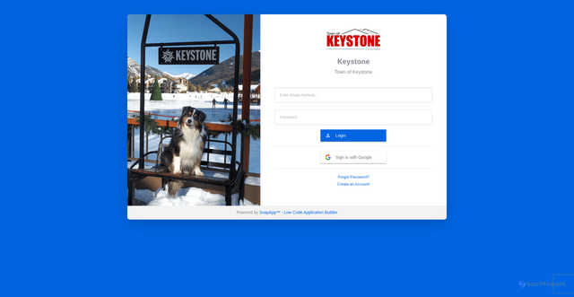 Security scan screenshot of https://keystoneco.gov/login?next=/?