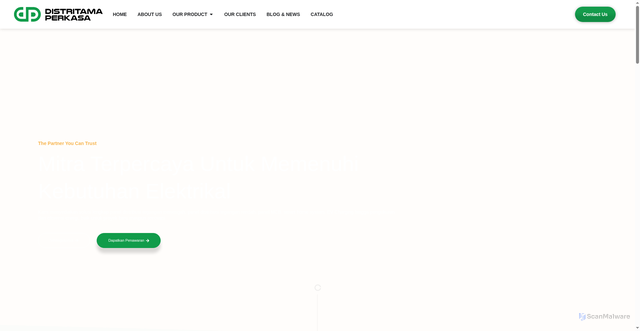 Security scan screenshot of https://distritamaperkasa.com