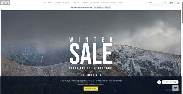 Security scan screenshot of https://workingclassheroes.co.uk