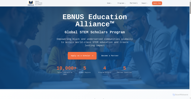 Security scan screenshot of https://ebnuseducation.org/