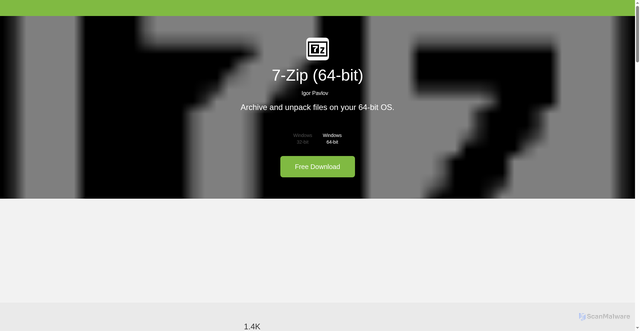 Security scan screenshot of https://www.google.com/url?sa=t&rct=j&q=&esrc=s&source=web&cd=&cad=rja&uact=8&ved=2ahUKEwiH8fSqxIiSAxUcKBAIHeHOOoQ4KBAWegQIFBAB&url=https%3A%2F%2F7-zip-64-bit.apponic.com%2F&usg=AOvVaw3WR3P0IKQDiU0iWsBEkM0i&opi=89978449