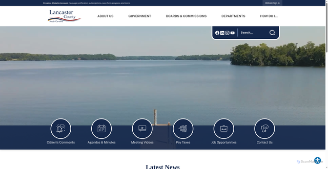 Security scan screenshot of https://www.lancastercountysc.gov/