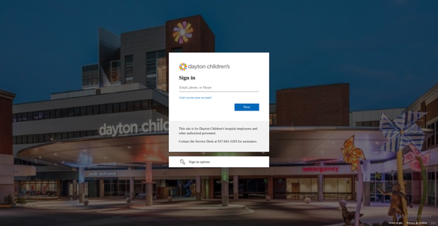 Security scan screenshot of https://daytonchildrens-my.sharepoint.com