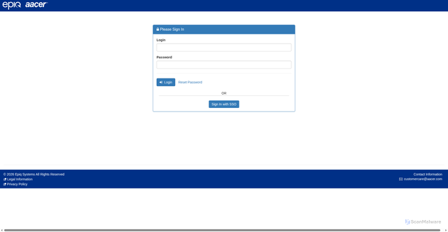 Security scan screenshot of https://aacer2.net