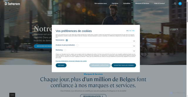 Security scan screenshot of https://dieteren.be