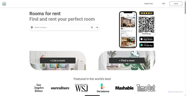 Security scan screenshot of https://roomster.com