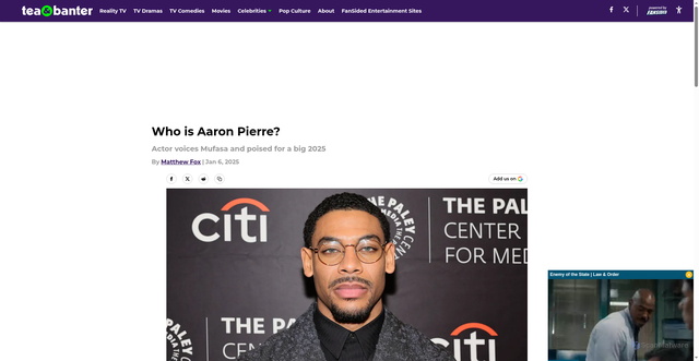 Security scan screenshot of https://teaandbanter.com/who-is-aaron-pierre