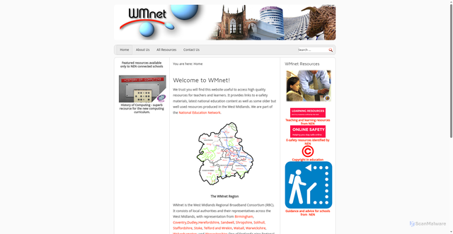 Security scan screenshot of http://www.wmnet.org.uk/
