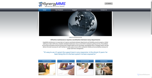 Security scan screenshot of https://synergymms.com