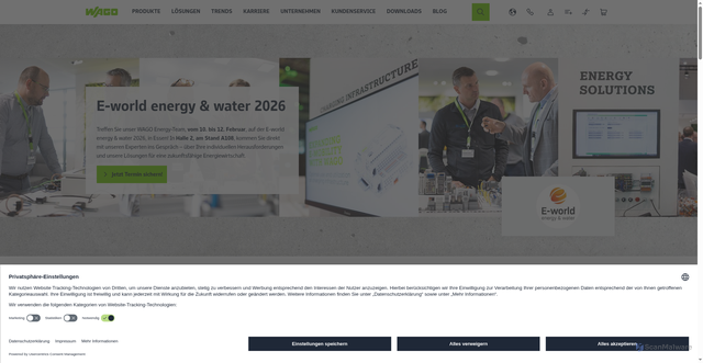 Security scan screenshot of https://wago.com