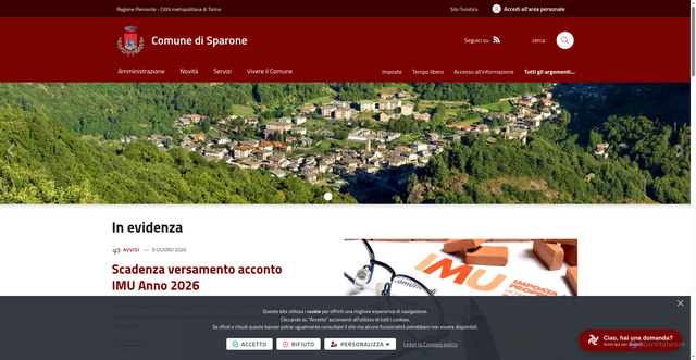 Security scan screenshot of https://www.comune.sparone.to.it